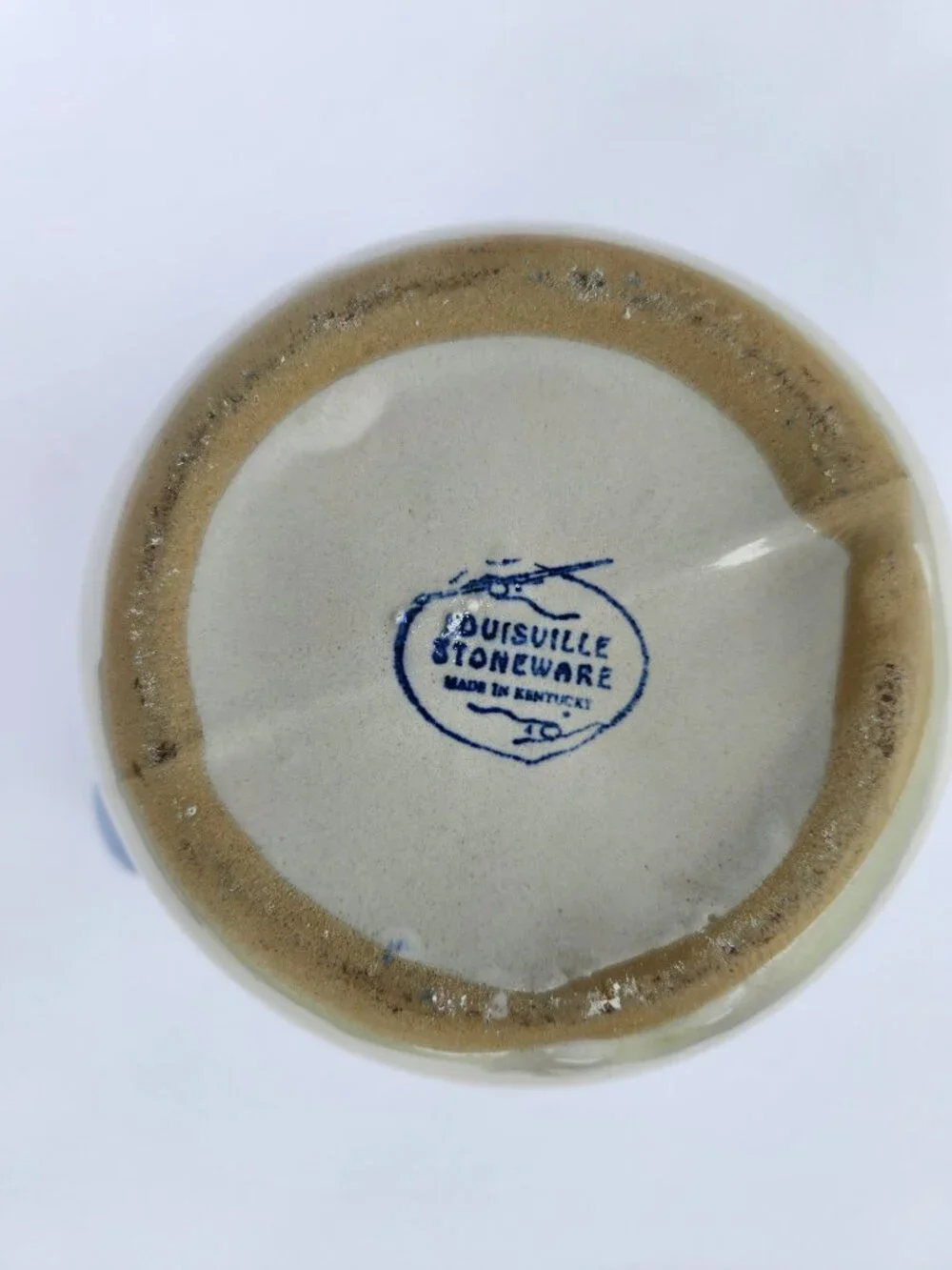 Louisville Kentucky Stoneware Pitcher Blue Bachelor Button Cornflower Design